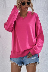 Hot Pink Fleece Hooded Pullover