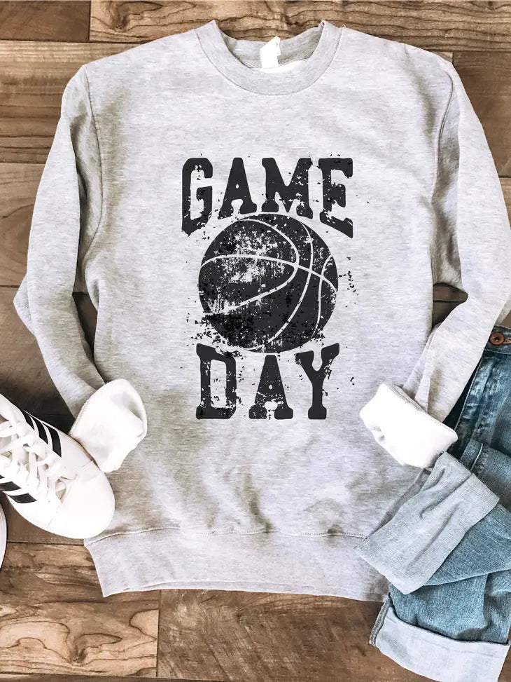 Sweatshirt - Game Day Grunge Basketball