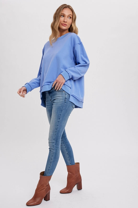 Oversized Sweatshirt - Peri Blue