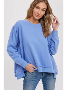 Oversized Sweatshirt - Peri Blue