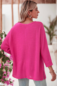 Fuchsia Textured Pullover