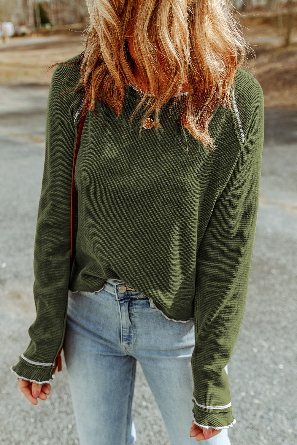 Olive Green Thermal Top