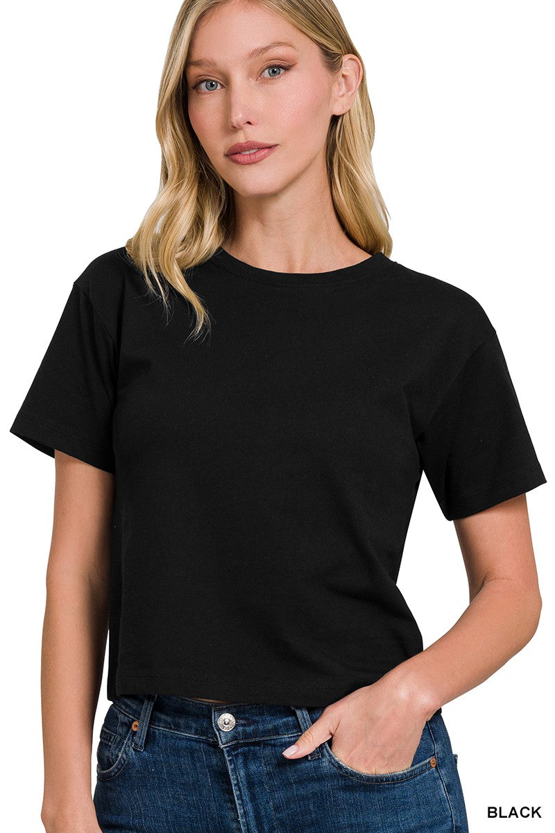 Relaxed Fit Crew Crop - Asst. Colors