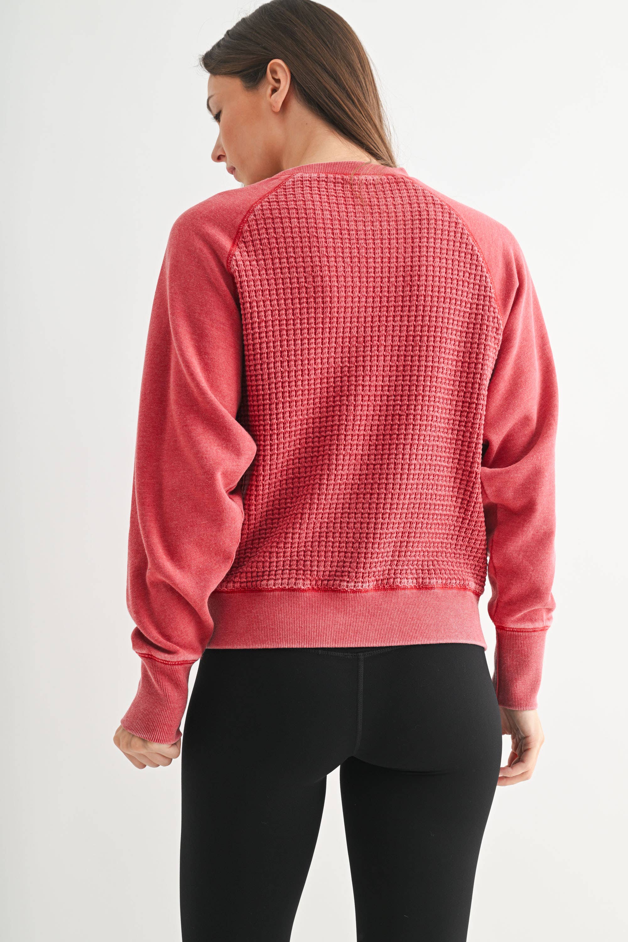 Cozy Waffle Knit Pullover - Asst. Colors