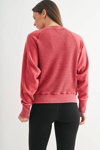 Cozy Waffle Knit Pullover - Asst. Colors