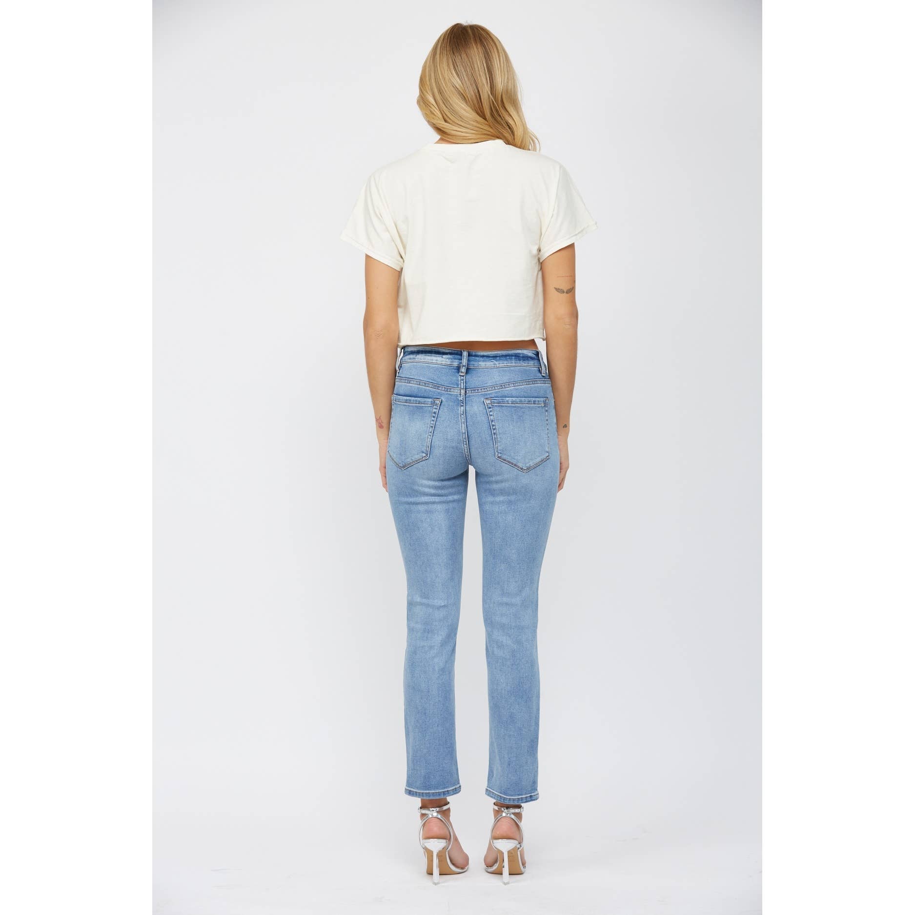 Mica Slim Straight Crop Jeans