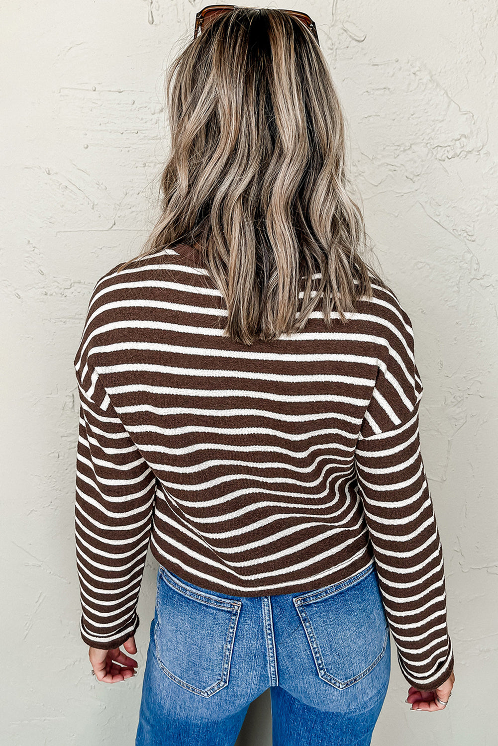 Brown Striped Pullover