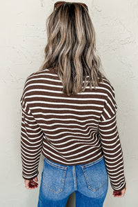Brown Striped Pullover