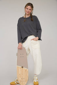 Ribbed Long Sleeve Top - Asst. Colors