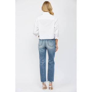 Mica Distressed Straight Jean