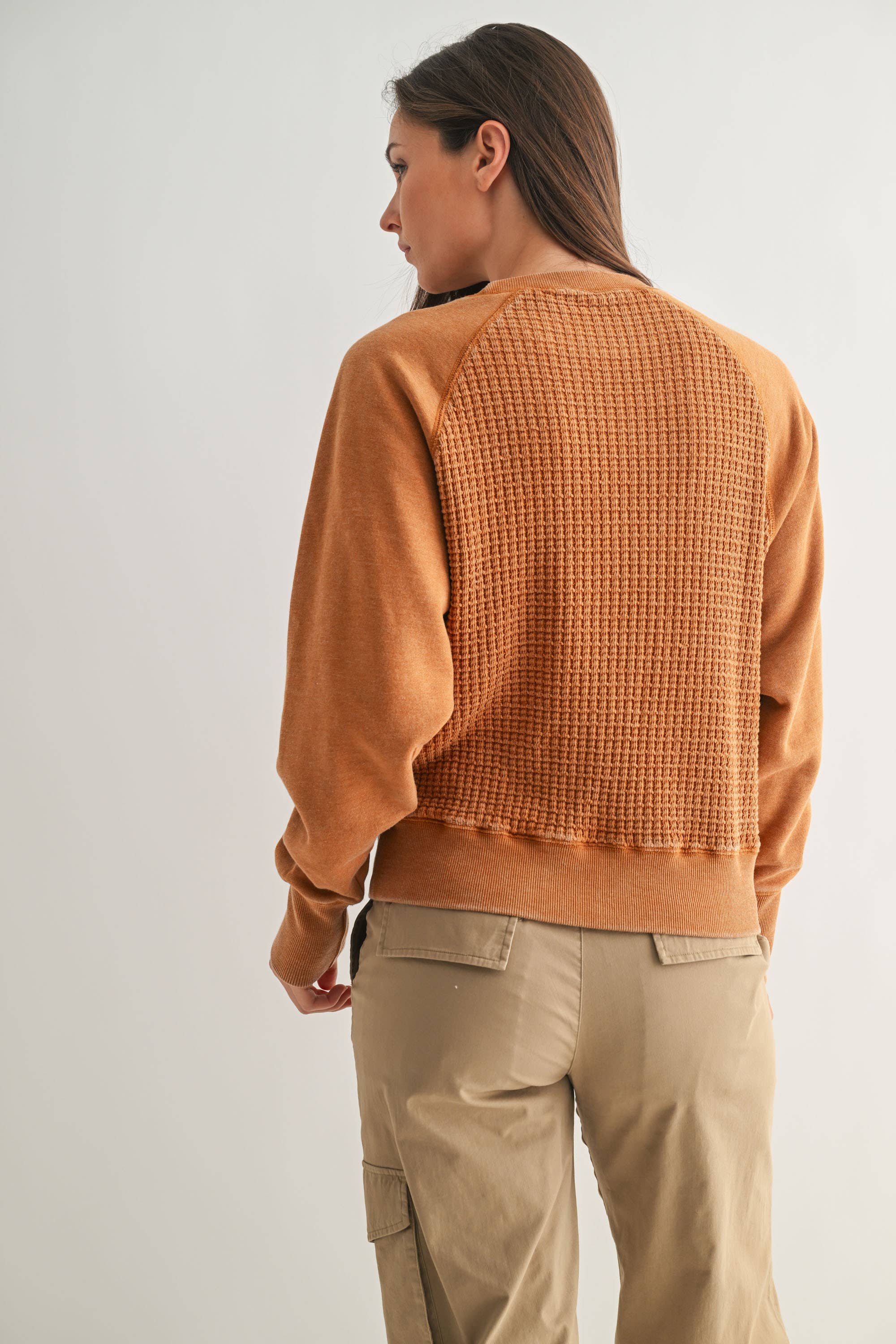 Cozy Waffle Knit Pullover - Asst. Colors