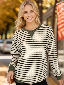 Striped Cozy Pullover - Asst. Colors