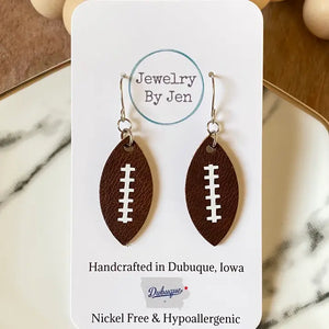 Football Leather Earrings