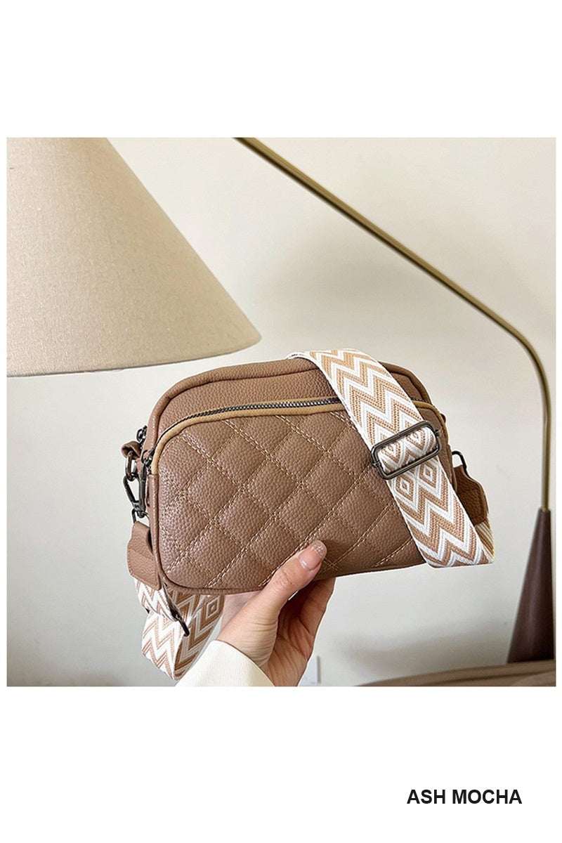 Quilted Crossbody Purse - Asst. Colors