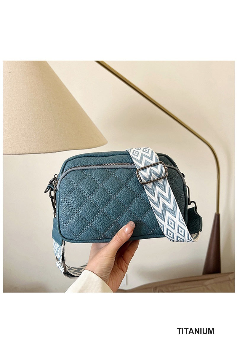 Quilted Crossbody Purse - Asst. Colors