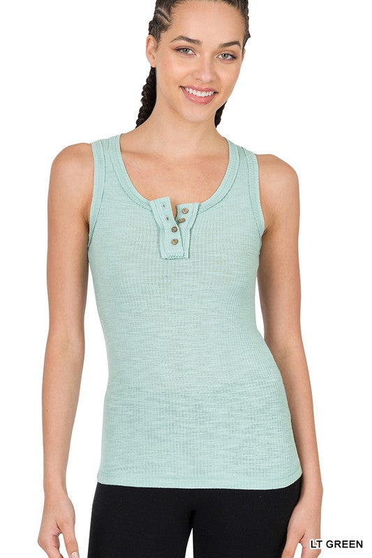 $10.00 SALE - Zenana Ribbed Tank - Asst. Colors