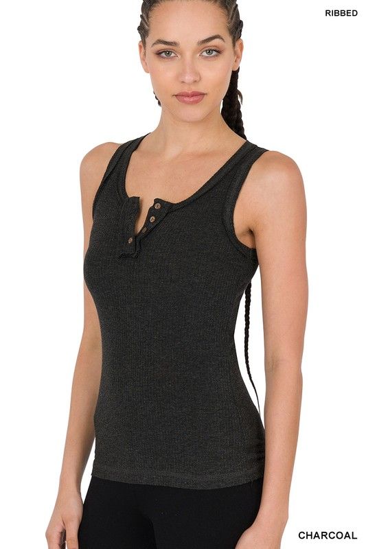 $10.00 SALE - Zenana Ribbed Tank - Asst. Colors