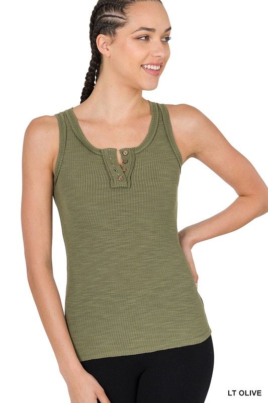 $10.00 SALE - Zenana Ribbed Tank - Asst. Colors